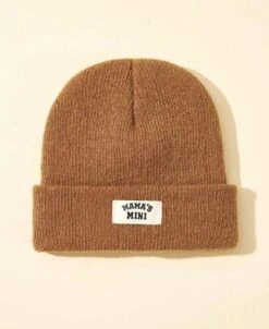 Dikke Winter Muts Baby - Bruin- Winter Beanie - Mama's Mini - Koud - 3-6 Maanden- Gender Neutraal